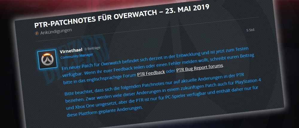 Overwatch PTR Patch 1.37 Patchnotes