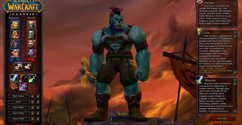 Charakter in WoW Classic