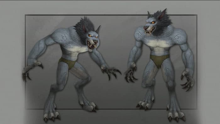 Neues männliches Charaktermodell (Worgen)