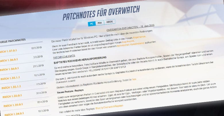 Overwatch Patch 1.37 Patchnotes vom 18. Juni