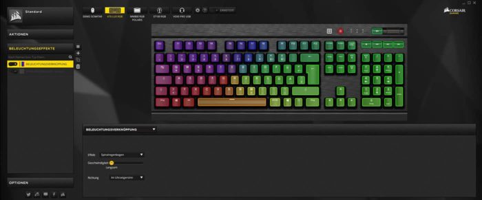 Corsair K70 iCUE Software