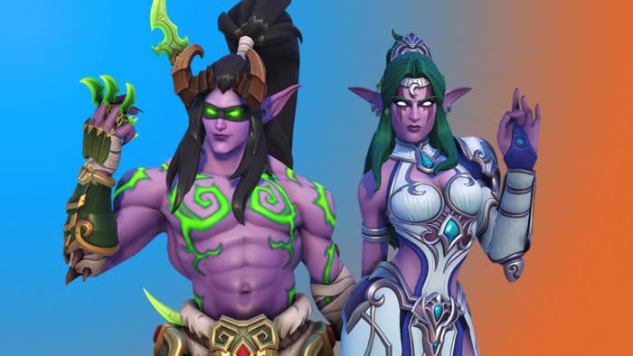 Genji als Illidan und Symmetra als Tyrande