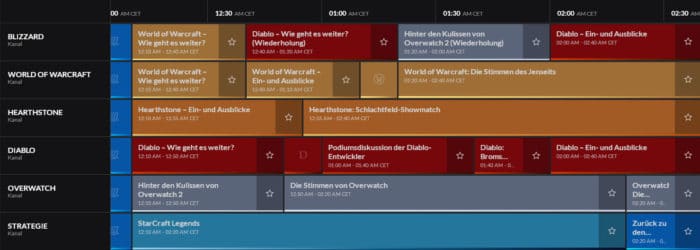 BlizzConline 2021 Zeitplan für Samstag