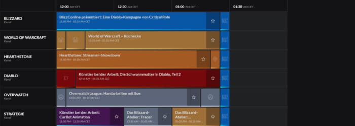 BlizzConline 2021 Zeitplan für Sonntag